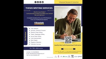 Thesis Writing | Research Guidance| Implementation #thesis #research #phd #vikastek #machinelearning