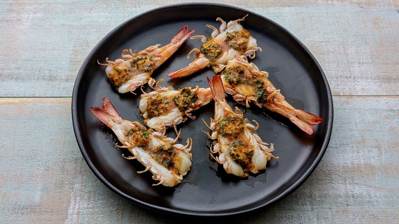 Grilled Shrimp with Garlic Wine Butter Sauce - Vindulge