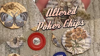Altered Poker Chips for Junk Journals