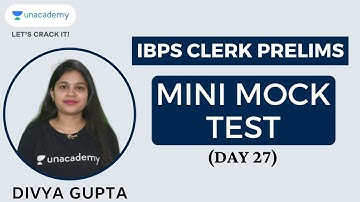 Mini Mock Test on Reasoning for IBPS Clerk Prelims || Day -27 || Divya Gupta