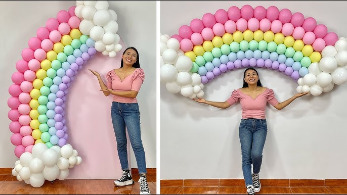 Rainbow Balloon Garland Arch Kit With Balloon Glue Ribbons - Temu