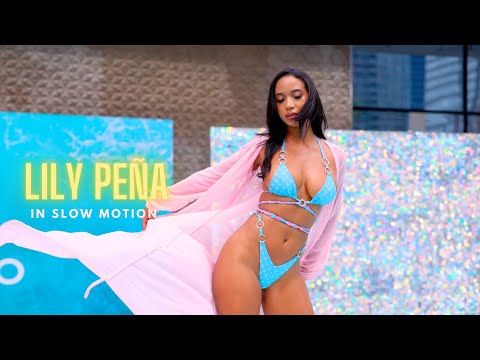 Unveiling the Mesmerizing Slow Motion Moves of Lily Pena at New York Swim Week 2023