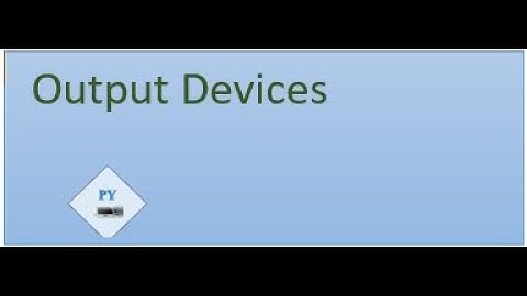 Output devices in [Urdu]