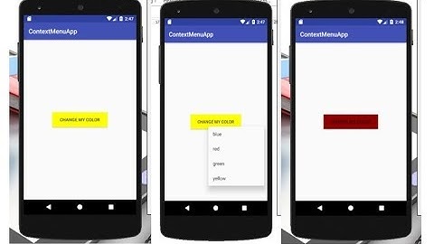 How-to-Create Context menu in Android