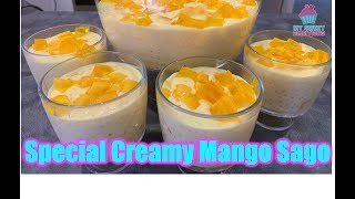 Special Creamy Mango Jelly Sago - mysweetambitions
