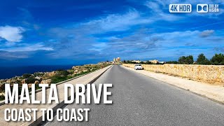 Malta, Driving From Coast To Coast - 🇲🇹 Malta [4K HDR] DrivingTour