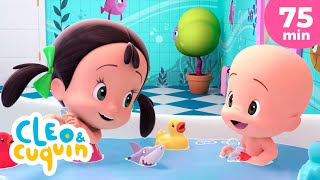 Hora do banho do Cuquin 🛀🏻 e mais músicas infantis de Cleo e Cuquin - Família Telerín