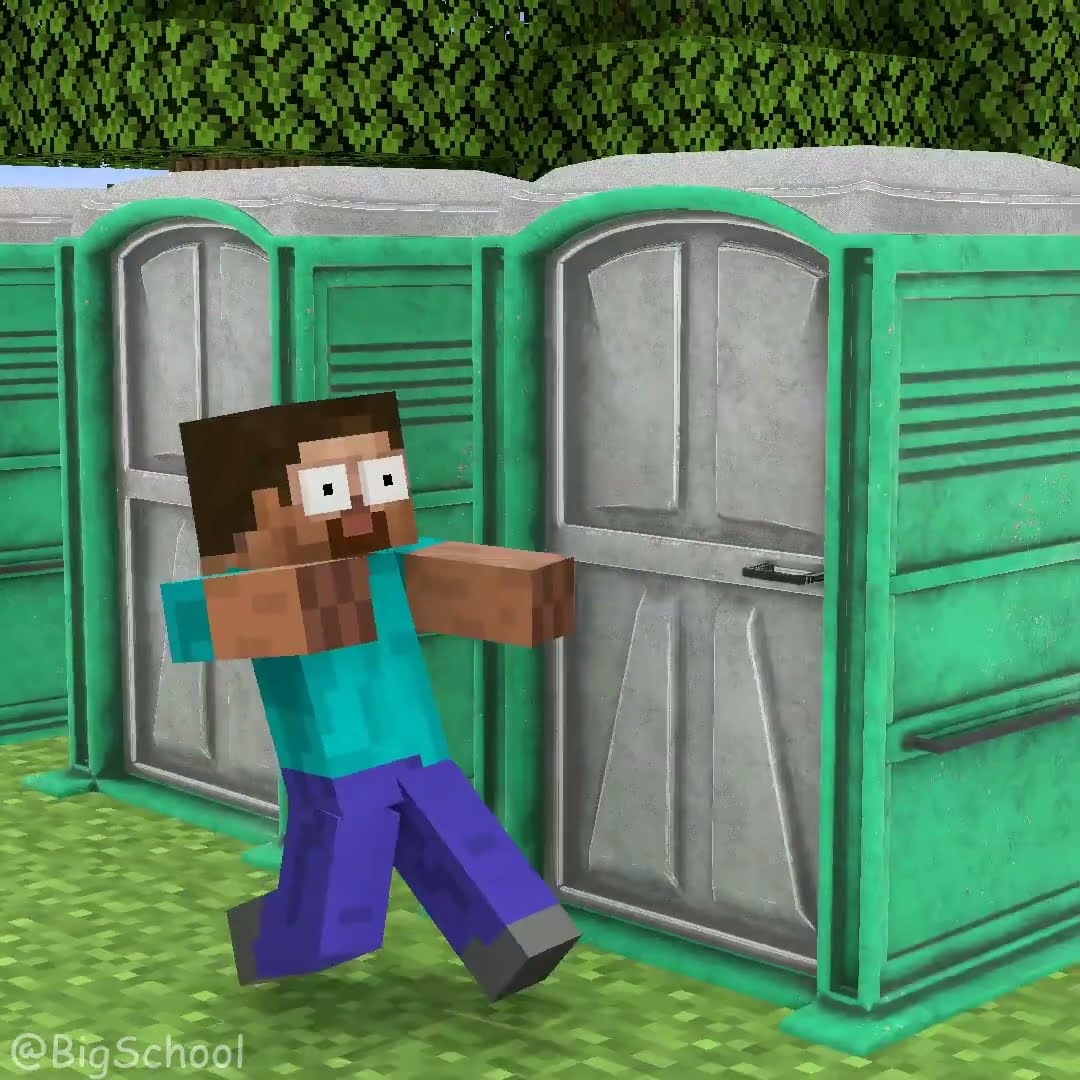 When Herobrine wants to go to the toilet ??