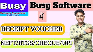 How To Create Receipt Voucher In Busy 21 |  Create Receipt voucher entry Busy 21| Hindi