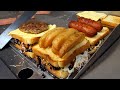 직접 만드는 패티, 4단 토스트 / handmade patties, big 4-tier toast - korean street food