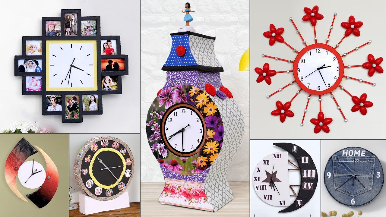 11 Best Home Wall Clock Ideas !!! Best Out of Waste - YouTube