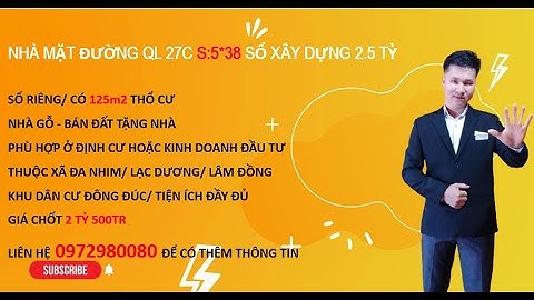 BÁN ĐẤT TẶNG NHÀ TRUNG TÂM XÃ ĐA NHIM/ LẠC DƯƠNG. 2.5 TỶ