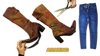 Don't Throw Out Old Leather Boots! Incredible Recycling Idea!