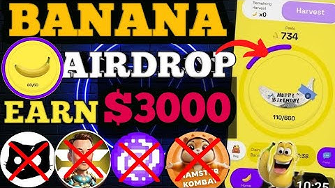 Banana Airdrop Earn $500 | Banana Mining  | Telegram New Mining | Tap To Earn Project | New Airdrop