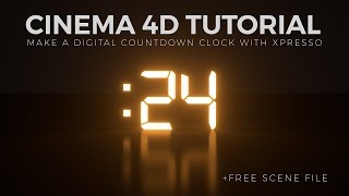 How To Create a Digital Countdown Clock in Cinema 4D   Freebie
