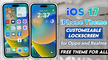 iOS 17 Theme with Customizable Lockscreen on Oppo and Realme
