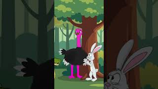 snake attack trix rabbit crying. ostrich protects