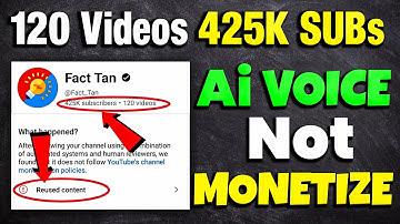 🤯120 videos 425K Subs but Not Monetize❌ | ai voice Monetization 2024 | ai voice youtube Monetization