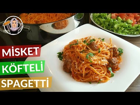 Misket Köfteli Spagetti Tarifi | Salçalı, domates soslu |  Hatice Mazı ile Yemek Tarifleri