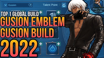GUSION EMBLEM AND BUILD 2022 | Gusion Best Build 2022 ~ Mobile Legends