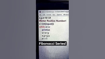 Fibonacci Series! #python #shorts