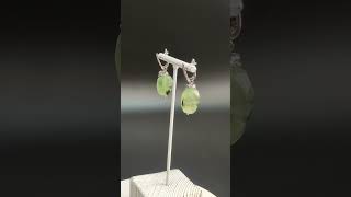 Серьги с зеленым камнем пренит бренд myartofstones Ссылка на Wildberries в описании товара