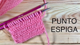 CÃ³mo tejer punto espiga a dos agujas paso a paso