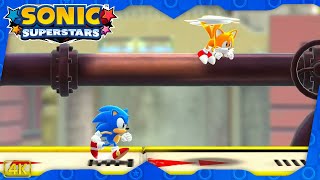 Sonic Superstars ⁴ᴷ Press Factory Zone (Story Mode, All 7 Chaos Emeralds) Sonic and Tails