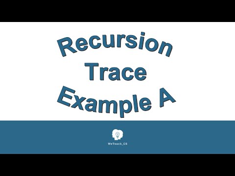 Recursion Trace Example A 081016