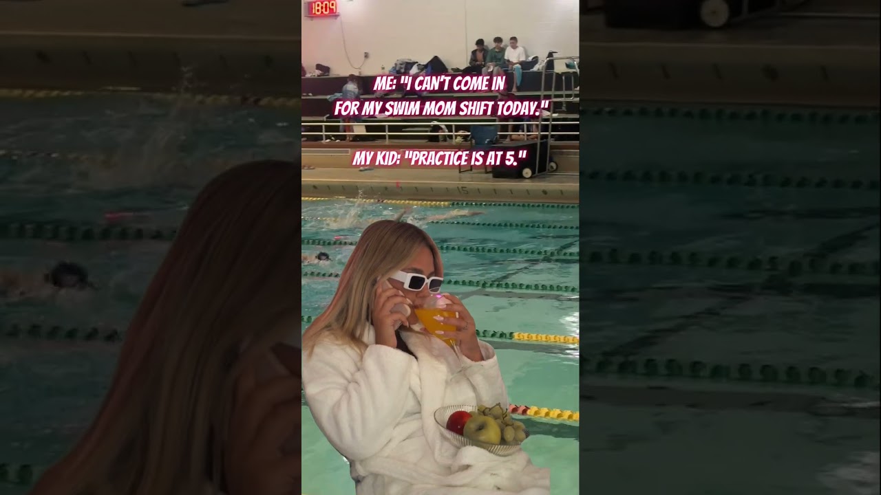 Calling Out of Swim Mom Duties… Request Immediately Denied #momlife #funny #youthsports #swimming