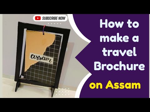 #brochure ||how to make a travel brochure on Assam . @sumanart