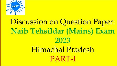 Naib Tehsildar 2023 (Mains Question paper discussion) part 1
