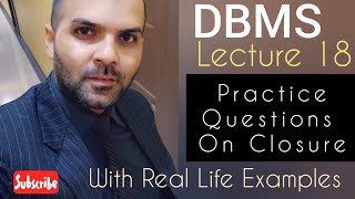 DBMS Lecture 18 | Questions On Closure Set of Attributes | Prof. Vikas Dubey