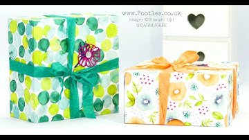 Enormous Fold Flat Lidded Box using Stampin