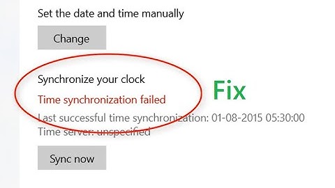 How to fix Time synchronization failed in windows 10