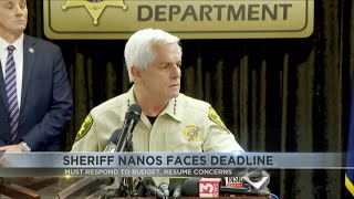Pima County Sheriff Nanos faces deadline for response to budget, resume concerns