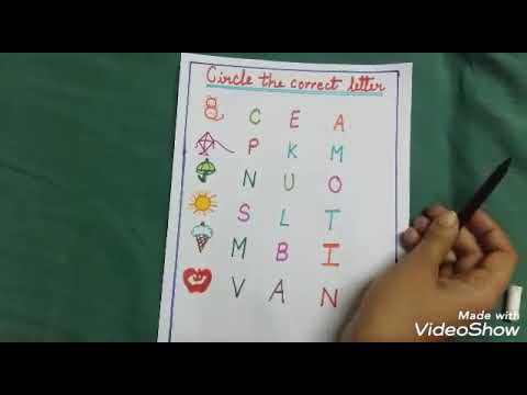 class kg subject english circle the correct letter youtube