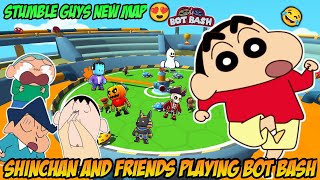 Shinchan and his friends playing new bot bash map in stumble guys 😂 | shinchan in stumble guys 😂