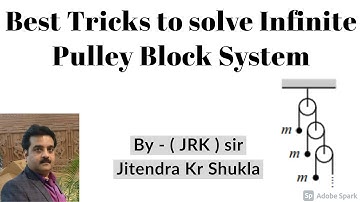 Class11|Physics|Tricks|  infinite pulley block System|HLP|Pulley block|By-JRK sir|IIT Advanced