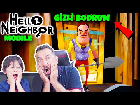 KAZIM USTANIN GİZLİ BODRUMUNA İNDİK! | HELLO NEIGHBOR MOBILE OYNUYORUZ