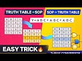 Convert Truth Table to SOP &amp; SOP to Truth Table | Easy Method | Day 47