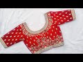 Size 34" Bridal Lehenga Blouse Cutting and Stitching के साथ बहुत ही आसन तरीके से / Designer blouse