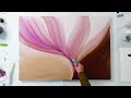 Pink  brown shades  easy acrylic painting with a big flat brush   unfading beauty