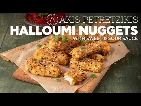 Halloumi Nuggets with Sweet & Sour Sauce | Akis Petretzikis