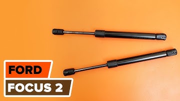 How to change tailgate struts on FORD FOCUS 2 TUTORIAL | AUTODOC