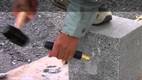 Granite cutting by pointed chisel
