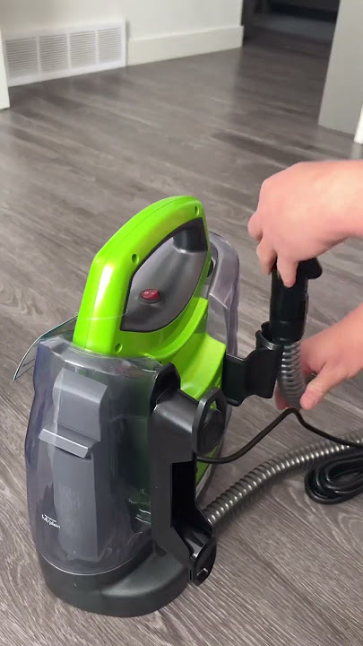 TESTING THE BISSELL LITTLE GREEN PROHEAT PET PORTABLE CARPET & UPHOLSTERY DEEP CLEANER ON OUR COUCH