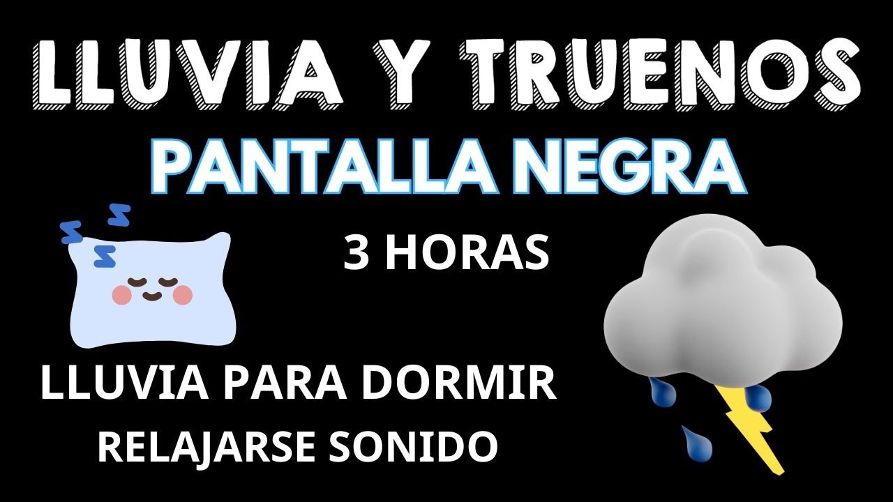 Sonido De La Lluvia En El Techo Con Trueno ⛈😴 Pantalla Negra Para ...
