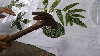 How to Make Eco print on Fabric - Eco Printing Fabric Tutorial - Eco Printing with Hammer