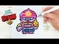 ДЖИН из ИГРЫ BRAWL STARS РИСУНКИ ПО КЛЕТОЧКАМ - PIXEL ART